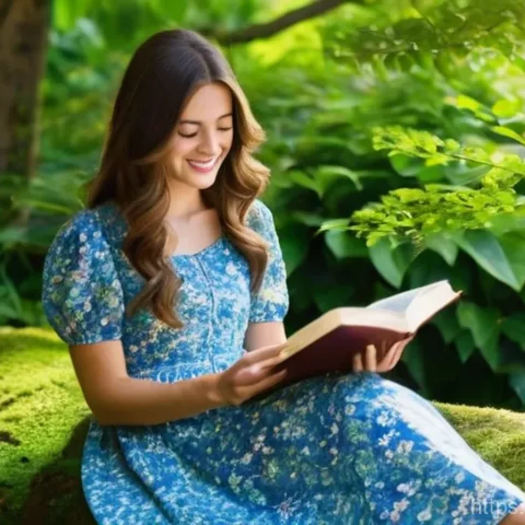 VR 마케팅 캠페인 - **Prompt:** A young woman in her early twenties, with long, flowing brown hair, is sitting gracefull...