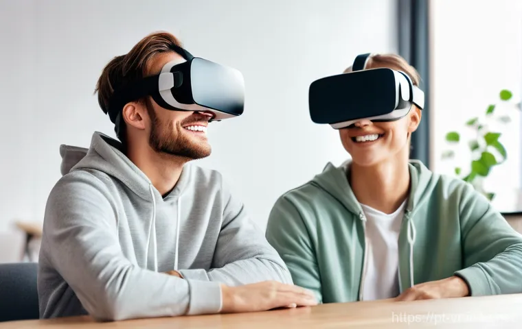 VR 부작용 - **Prompt:** A young adult (20s, gender-neutral appearance) experiencing virtual reality sickness. Th...