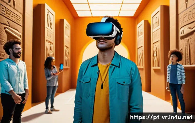 VR 콘텐츠 제작 툴 - A vibrant and futuristic virtual reality classroom scene in Brazil, featuring diverse students weari...